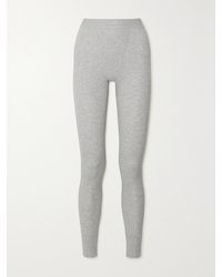 Skims - Cotton Rib Thermal Legging – Light Heather – Leggings Aus Gerippter Stretch-Baumwolle - Lyst