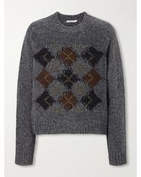Kallmeyer - Nina Cut-Out Checked Wool-Blend Sweater - Lyst