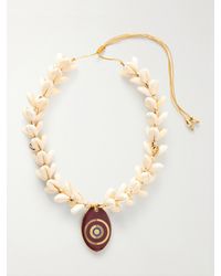 Tohum Design - Plated, Seashell And Ceramic Necklace - Lyst
