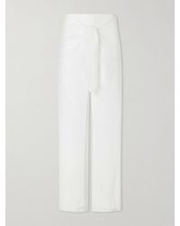 Christopher Esber - Porto Tie-Detailed Cotton-Voile Wide-Leg Pants - Lyst