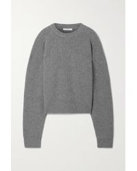 Co. Ribbed Wool And Cashmere-blend Jumper - Grey