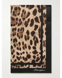 Dolce & Gabbana - Leopard-Print Silk-Twill Scarf - Lyst