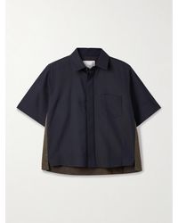 Sacai - Hemd Aus Crêpe Und Shell - Lyst