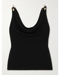 Aje. - Peyton Draped Embellished Jersey Top - Lyst