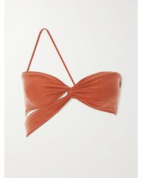 Jacquemus - Espelho Cropped Asymmetric Stretch-Jersey Bandeau Top - Lyst