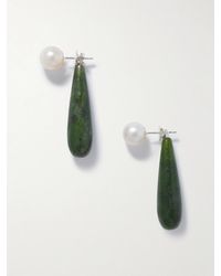 Sophie Buhai - Small Angelyne, Jade And Pearl Earrings - Lyst