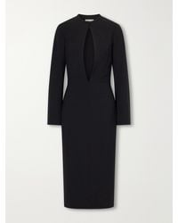 Colleen Allen - Cut-Out Stretch Wool-Blend Midi Dress - Lyst