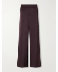Johanna Ortiz - Dark Petals Satin Wide-Leg Pants - Lyst