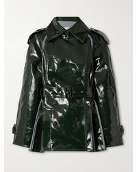 JW Anderson - Double-Breasted Belted Canvas-Trimmed Coated-Twill Jacket - Lyst