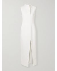 KHAITE - Lowen Satin-Crepe Midi Dress - Lyst