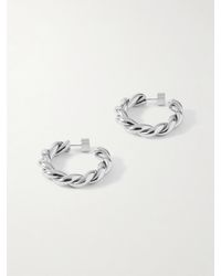 Jennifer Fisher - Twisted Lilly Mini Versilberte Creolen - Lyst