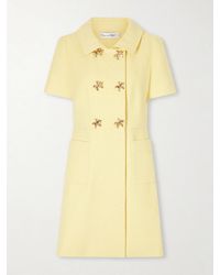 Oscar de la Renta - Double-Breasted Cotton-Blend Tweed Mini Dress - Lyst