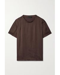 Nili Lotan Brady Satin T-shirt - Brown