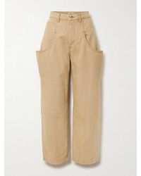 OSSOU - Lariat Draped Mid-Rise Wide-Leg Jeans - Lyst