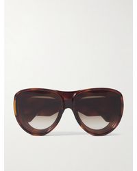 Loewe - Paula's Ibiza Oversized Aviator-Style Tortoiseshell Acetate Sunglasses - Lyst