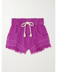Isabel Marant - Talapiz Shorts Aus Seide Mit Fransen - Lyst