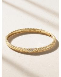 David Yurman - Sculpted Cable 18-Karat Diamond Bangle - Lyst