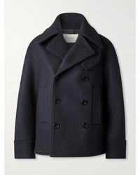 Saint Laurent - Oversized Double-Breasted Wool-Twill Coat - Lyst