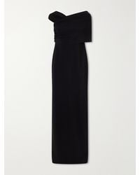 Oscar de la Renta - Draped Asymmetric Cady Gown - Lyst