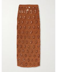 Calle Del Mar - Crocheted Midi Skirt - Lyst