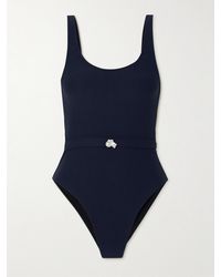 SARA CRISTINA - Olympic Pearl-Embellished Ribbed Swimsuit - Lyst