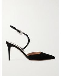 Gianvito Rossi - Jungle Mamba 85 Crystal-Embellished Suede Pumps - Lyst