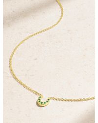 Jennifer Meyer - Mini Horseshoe 18-Karat Emerald Necklace - Lyst