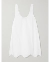 Matteau - Broderie Anglaise Cotton Mini Dress - Lyst
