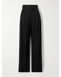 Lanvin - Pleated Wool Tapered Pants - Lyst