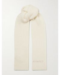Ruslan Baginskiy - Embroidered Ribbed Merino Wool Scarf - Lyst