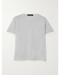 arch4 - Selcombe Layered Two-Tone Organic Cashmere Top - Lyst