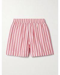 Suzie Kondi - Banker Striped Cotton-Poplin Shorts - Lyst