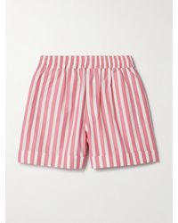 Suzie Kondi - Banker Striped Cotton-Poplin Shorts - Lyst