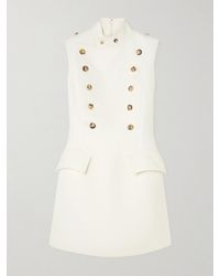 McQueen - Minikleid Aus Woll-Twill - Lyst