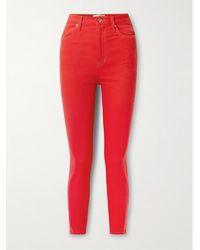 FRAME - Carolina Herrera The Taper High-Rise Skinny Jeans - Lyst
