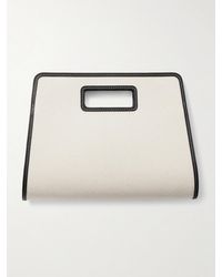 Hunting Season - Retro Leather-Trimmed Cotton-Canvas Tote - Lyst