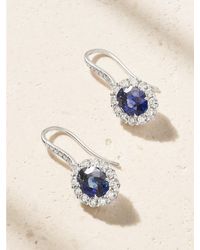Garrard - 1735 Platinum, Sapphire And Diamond Earrings - Lyst