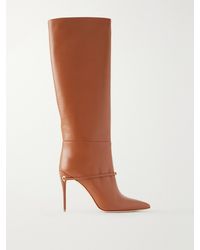Jennifer Chamandi - Cece 105 Buckle-Detailed Leather Knee Boots - Lyst