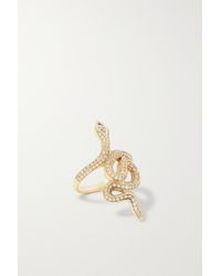 Jacquie Aiche Snake Ring Aus 14 Karat Gold Mit Diamanten - Natur