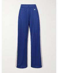 Wales Bonner - Mantra Pointelle-Trimmed Recycled-Jersey Straight-Leg Track Pants - Lyst