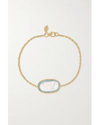 Pippa Small Armband Aus 18 Karat Gold Mit Aquamarin - Weiß