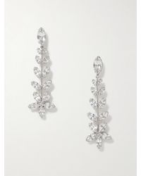 Jennifer Behr - Vianca Rhodium-Plated Crystal Earrings - Lyst