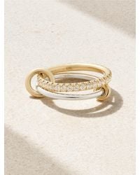 Spinelli Kilcollin - Emi Set Of Two 18-Karat And Sterling Diamond Rings - Lyst