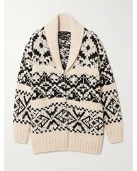 James Perse - Intarsia-Knit Wool-Blend Cardigan - Lyst