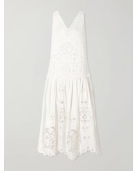 Sea - Gardener Broderie Anglaise Cotton-Blend Dress - Lyst