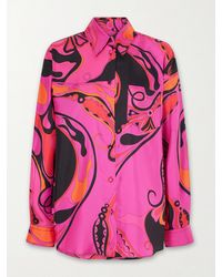 PUCCI - Printed Silk-Twill Shirt - Lyst