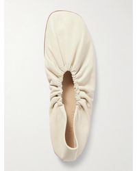Le Monde Beryl - Mica Gathered Leather Ballet Flats - Lyst