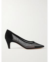 Gianvito Rossi - Rete 55 Pumps Aus Mesh Mit Velourslederbesätzen - Lyst