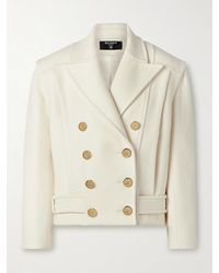 Balmain - Double-Breasted Wool And Cashmere-Blend Felt Jacket - Lyst