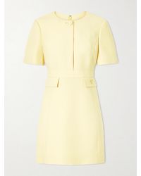 Valentino Garavani - Wool And Silk-Blend Crepe Mini Dress - Lyst